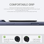 Grat 4 for Magsafe Magnetic Phone Grip Stand, 360° Rotatable Elastic Strap Loop, Detachable Ultra-Thin Aluminum Ring Kickstand Compatible with iPhone 17 Pro Max Air 16 15 14 13 12, Black