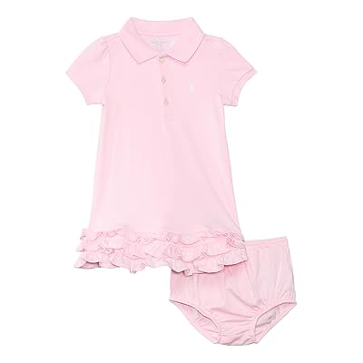Polo Ralph Lauren Kids Ruffled Cotton Polo Dress Bloomer (Toddler) Girl