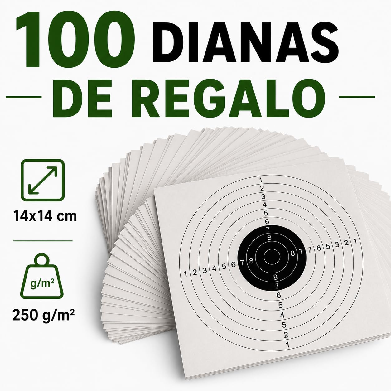 Dianas de Acero 14x14 cm para Airsoft y Airgun