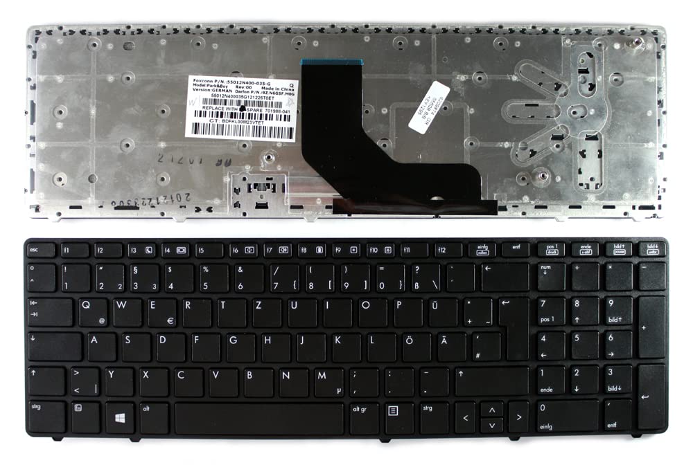 Clavier de remplacement compatible HP 701988-041 Keyboards4Laptops Noir