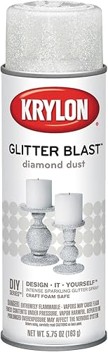 Krylon 3804 Glitter Blast Pintura en aerosol Diamond Dust, 5.75 onzas (paquete de 6)