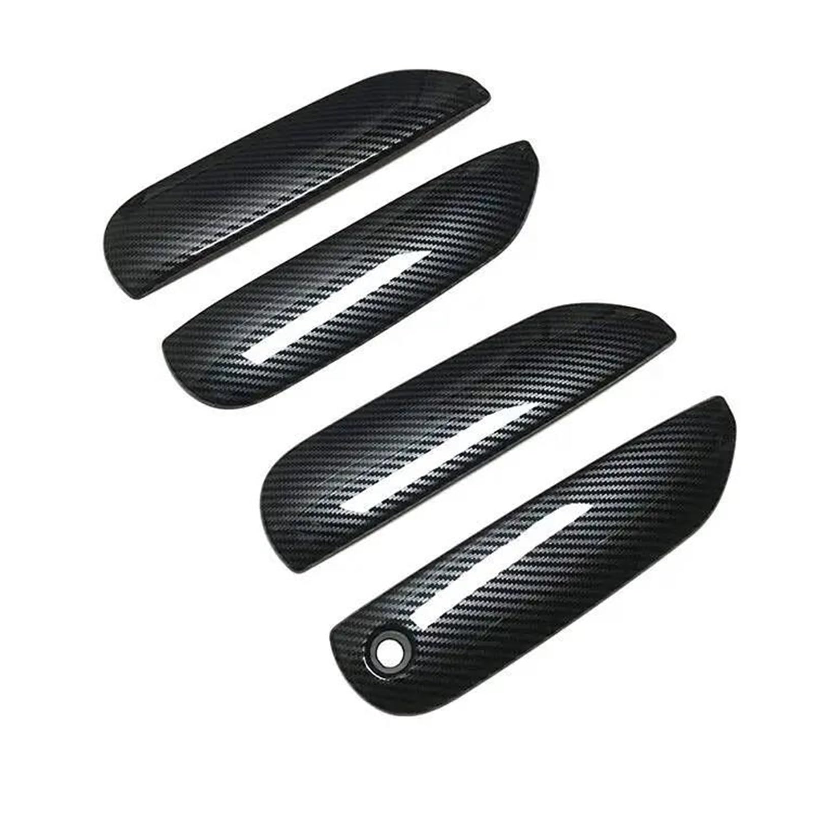 QIBBEI Door Handles for Fit for Jazz for MK3 2008-2013 Carbon Fiber Chrome Car Door Handle Cup Bowl Cover Styling Auto Accessories
