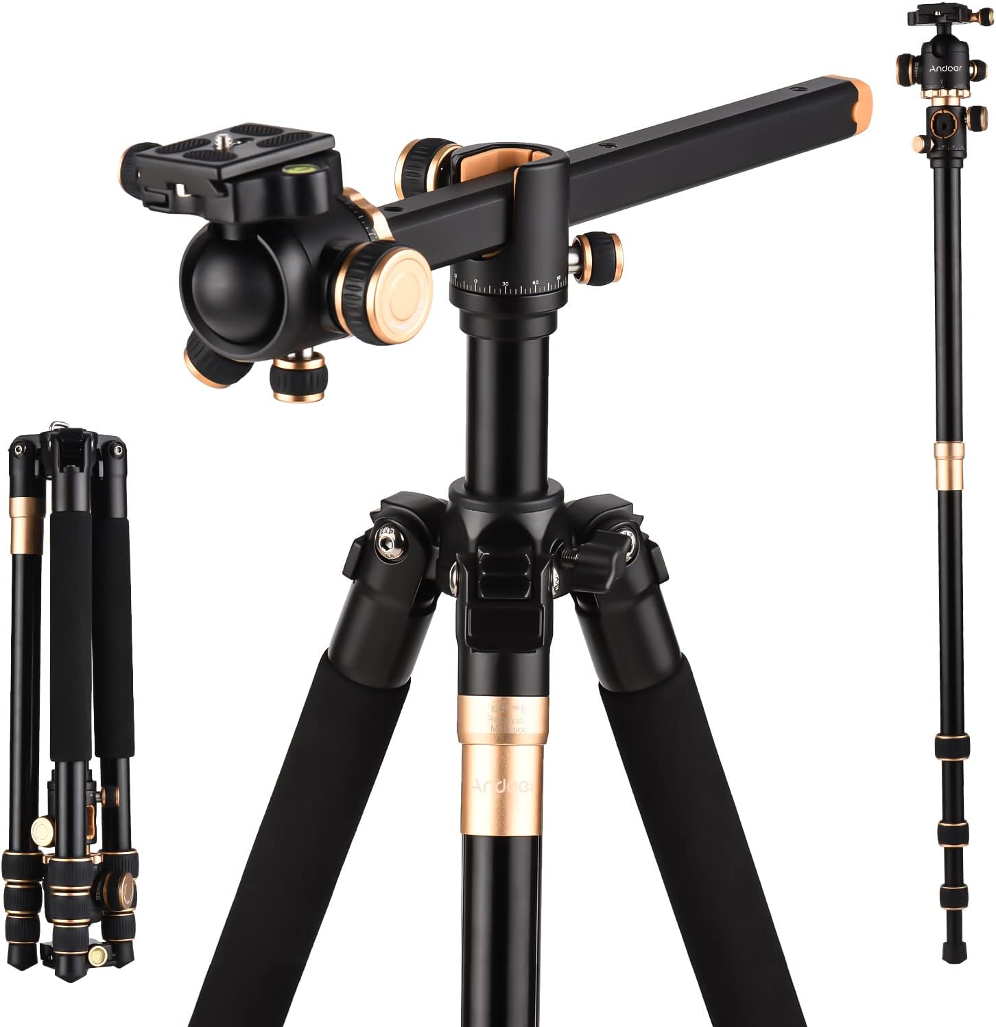 Happyaid Aluminum Tripod & Selfie Stick With Wireless Remote - 28" Extendable For Phones & Cameras 3 thumbnail image