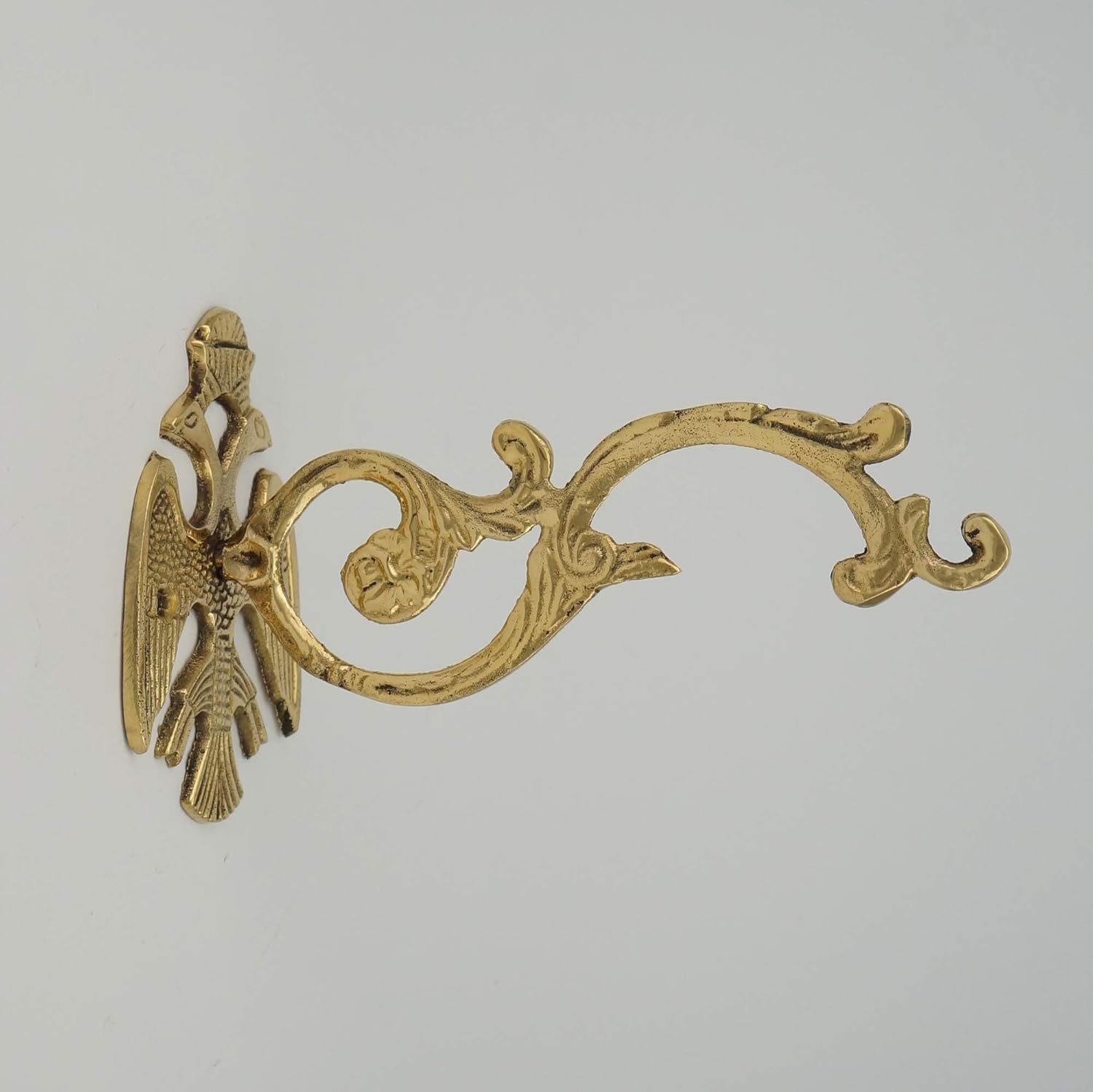 BlessedMart Byzantine Wall Mount Bracket for Orthodox Vigil Lamps 17cm (6.69″) - Metal Hook Holder for Vigil Lamps with Double-Headed Eagle Design