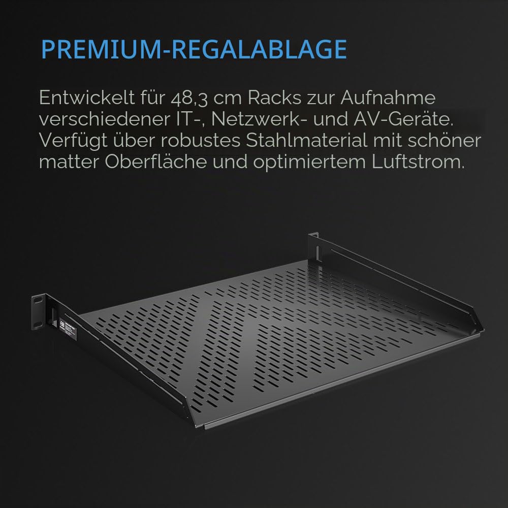 AC Infinity 19-Zoll Fachboden 1 HE – perforiert