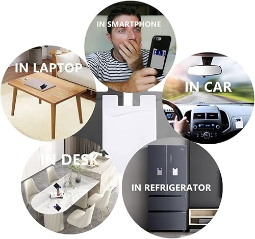 Miniatura 4 de Soporte para tarjetas de teléfono, cartera de silicona para teléfono celular (paquete de 3) para pegar en la parte posterior de casi todos los