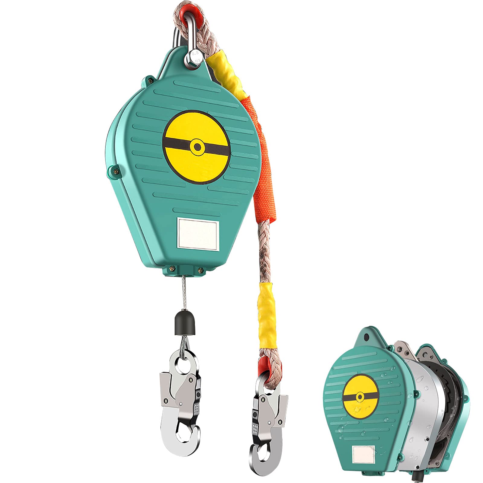 Antichute a Rappel Automatique, Rétractable Corde de Sécurité pour Contraintes et Positionnement pour Protéger la Sécurité des Travailleurs en Haute Altitude, Portable Limiteur Personnel