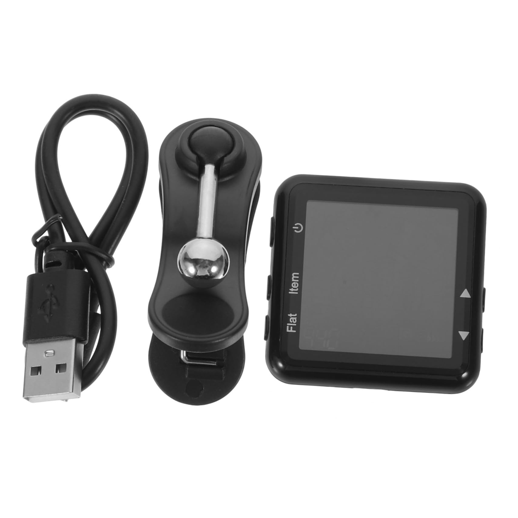 Afinador de Guitarra Clásica Recargable Clip Negro Abs | Sonido Claro y Estable, Diseño Ligero, Sintonizador de Clips para Banjo y Ukelele