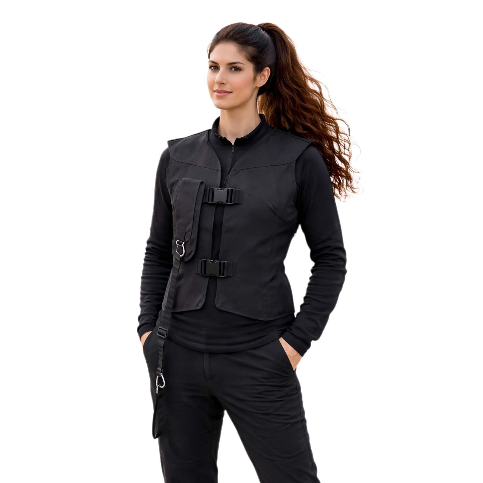 Chaleco Airbag para Equitación Mujer, Protector Reflectante y motoTranspirable, Prevención de Caídas Montando a Caballo