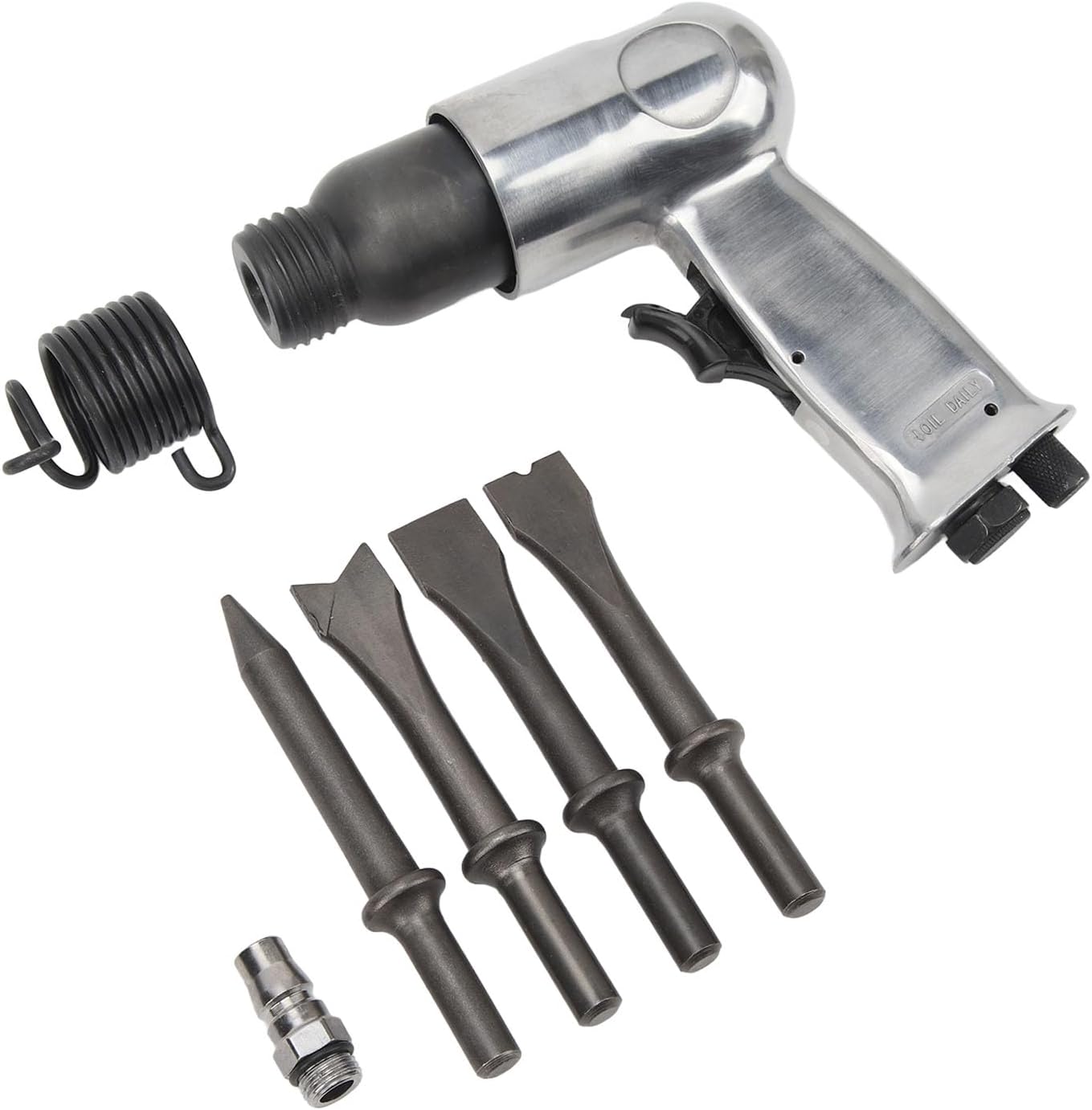 Air Hammer Kit, Multifunctional Pneumatic Hammer Piece Chisel Set 3500 RPM for Car Repair Brake Pad Rust Removal