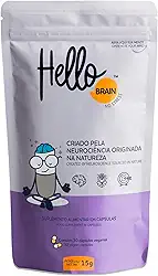 Hellobrain No Stress Suplemento de Saúde Cerebral, Nootropic, Clareza Mental, Foco e Concentração, Performance Cognitiva, 30 cápsulas (15 doses)