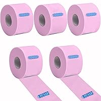 Vista 9 de Tiras de cuello de peluquero – 5 rollos de 500 piezas de papel negro, desechable y flexible para cortar el cabello, suministros de salón, resistente