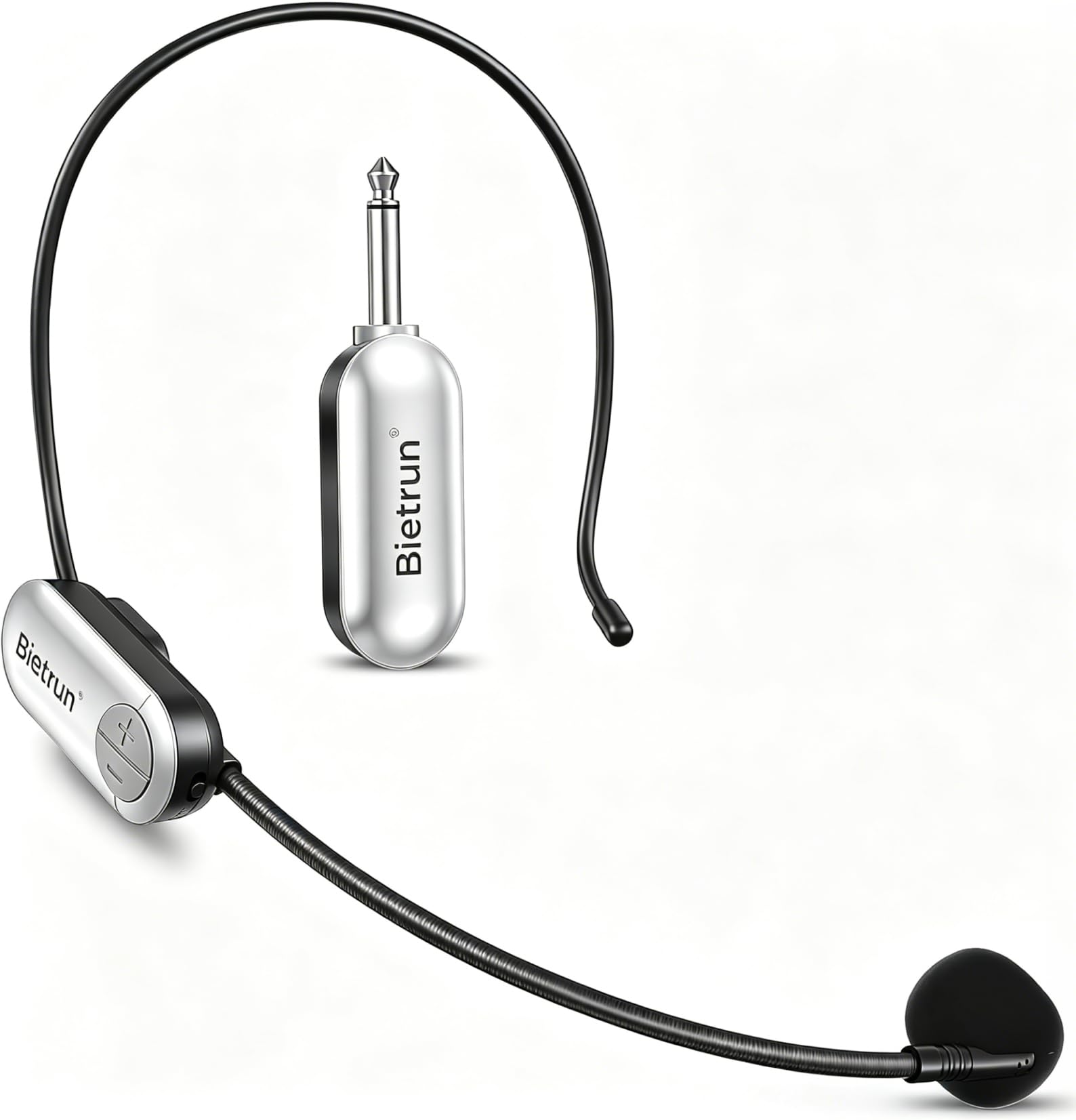 Wireless Microphone Headset, New Upgrade Uhf Wireless Mic System, 165ft Range, 1/4''&1/8'' Plug, Head Mounted Handheld 2 In 1, For Iphone, Ipad, Android, Desktop, Camera, Speaker, Recording, Amplifier-image-24