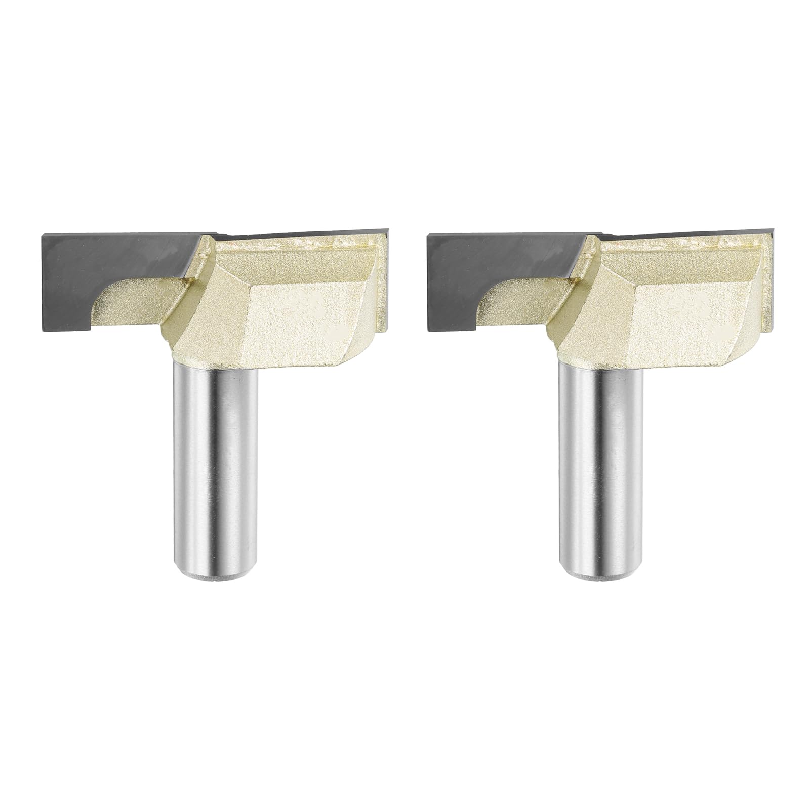 sourcing map 2 punte per fresa per pulizia inferiore, diametro 3,5 cm, codolo da 1/2", con punta in carburo, per piallatura e lavorazione del legno