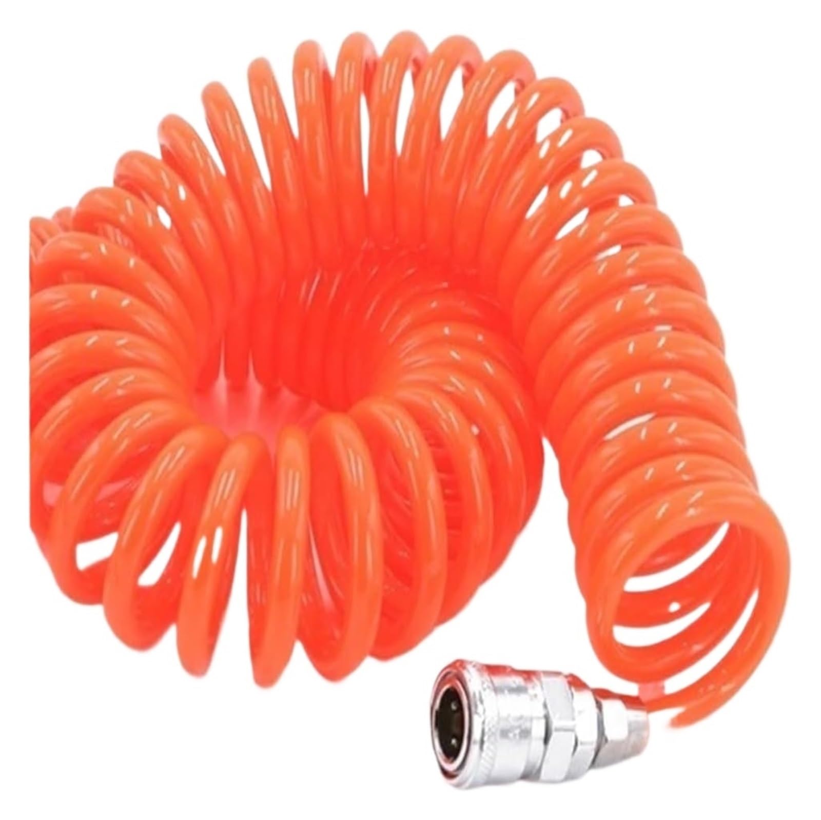 Spirala pneumatyczna, PU High Pressure Air Compressor Hose Telescopic Spiral Pipe With Joint Orange 6M-15M(Pu12x8,15M)