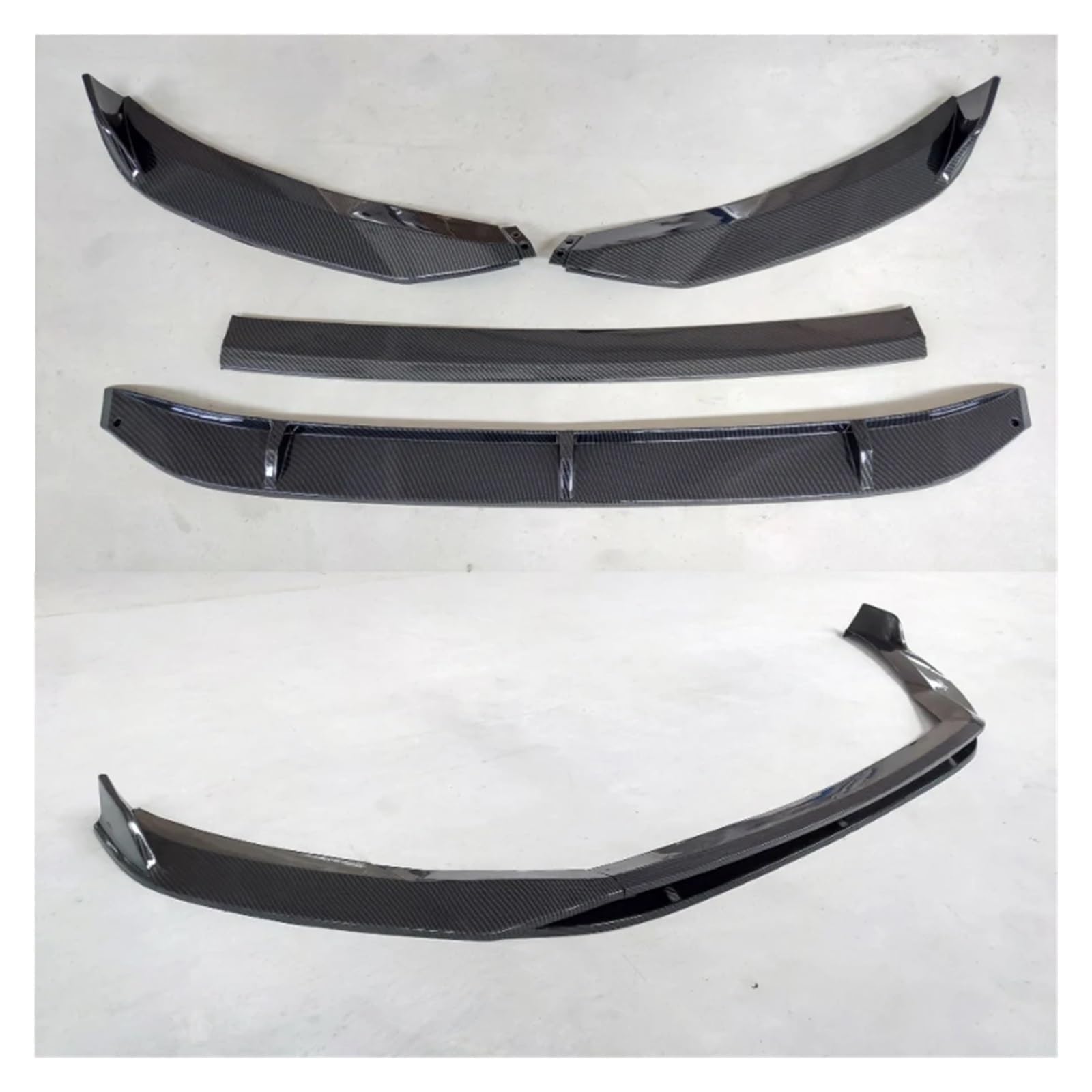 Front Bumper Lip Lower Chin Modified Exterior Decoration Tuning Accessories Splitter Compatible for VW Arteon CC 2019 2020 2021(Carbon Look)