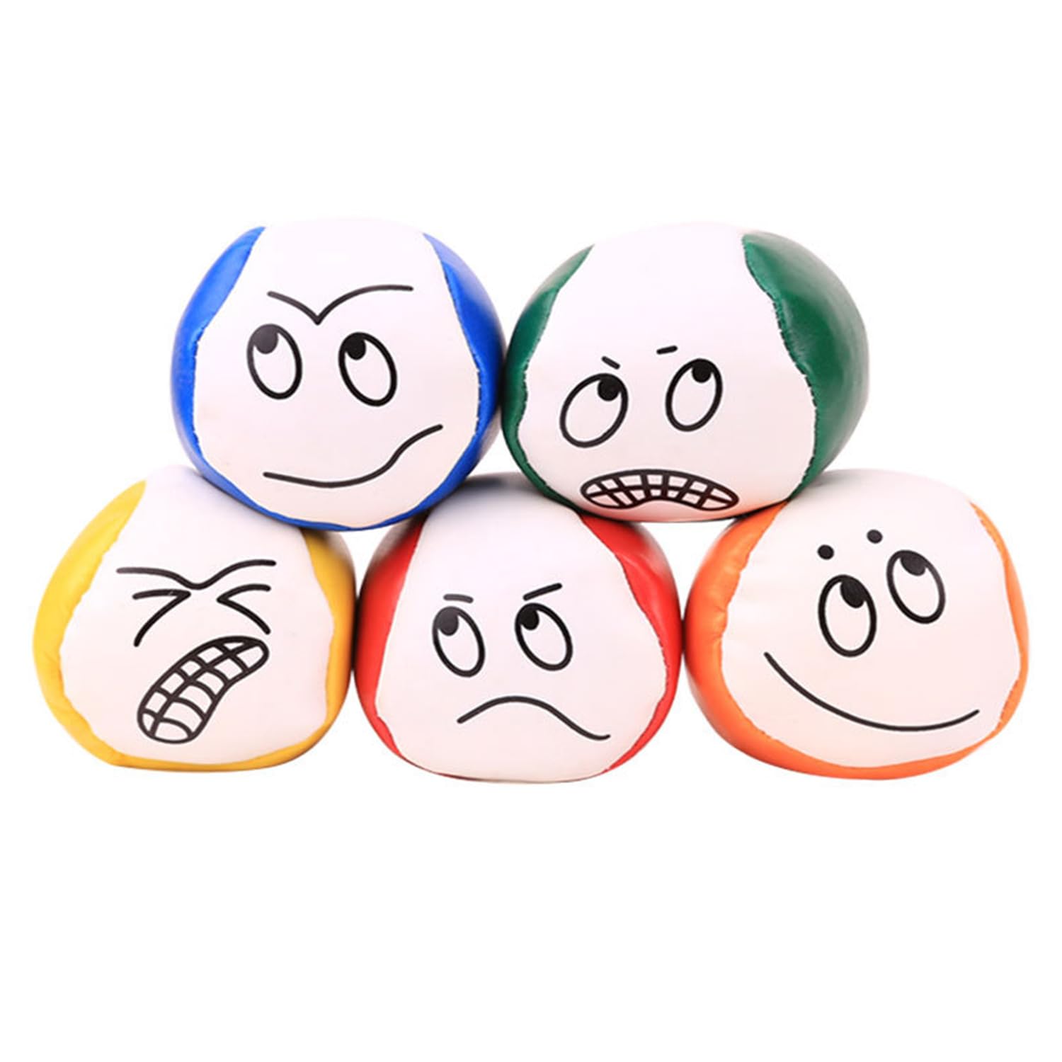 BUKLUKE Balle de Jonglage, 5 Pcs Jeux de Balle pour Enfants, Educational Balle Chamboule Tout, Jeux Au Balle Jonglerie pour Intérieur et Extérieur - 1