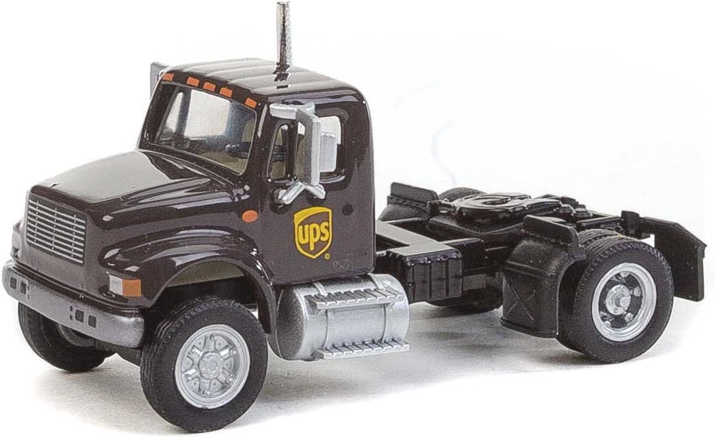 Walthers SceneMaster International(R) 4900 Single-Axle Semi Tractor Only-United Parcel Service (Modern Shield Logo; Brown, Yellow) 949-11193 HO Scale Model Railroad - Vehicle Model