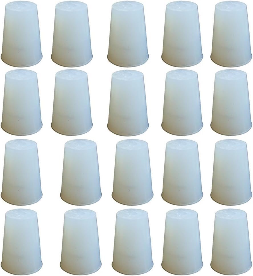PUL FACTORYSolid Silicone Stopper, Size #000 - Pack of 20