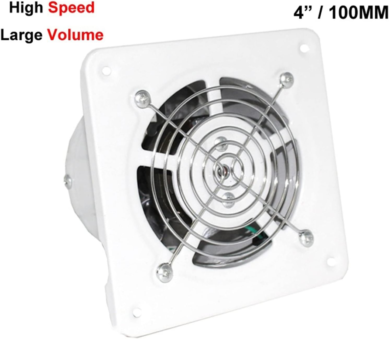 Ventilation Fan 4 Inch Exhaust Fan Dust Blower Used for Kitchen Toilet Wall Window Mute Axial Flow Fan Square Shape Ventilation Fan with Net Cover and Check Valve ventilating Fan