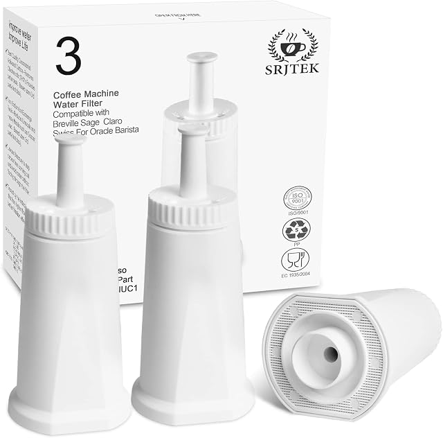 Water Filter SES BES008 SES875 SES880 Water Filter Cartridge,Coffee Machine Filter Replacement for 990/980/500/878/875/880/920/810 (3 Pack)