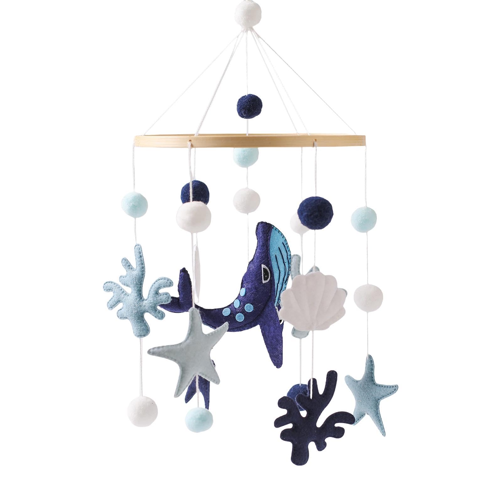 SECRET DESIRE Baby Crib Mobile Sensory Felt Hanging Decoration for Infant Newborn Children Blue|Mobiles