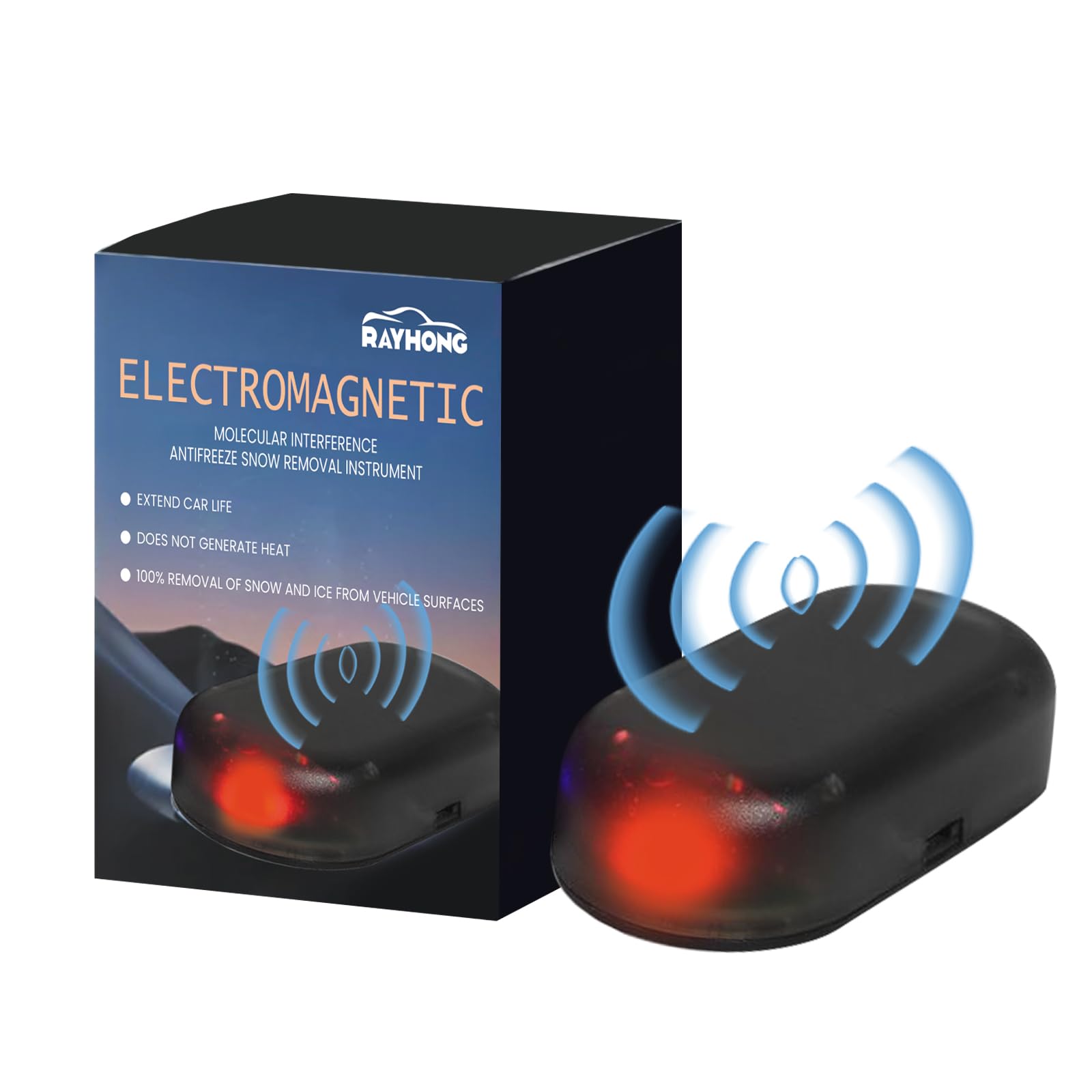 Elektromagnetische verwarmde sneeuwverwijderaar, draagbare kinetische moleculaire verwarming, elektromagnetische autoontdooier, voertuigmagnetron, moleculair ontdooiingsinstrument (blauw