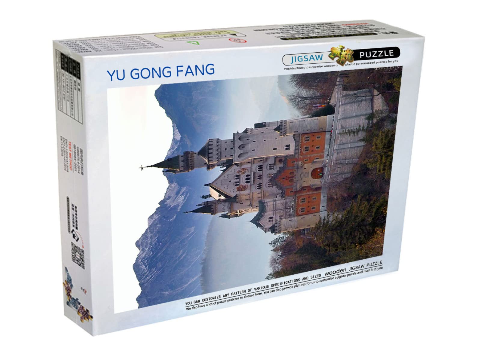 Drewniane puzzle z 4000 częściami zamka łabędzia puzzle