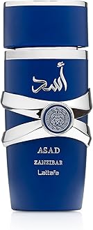 Lattafa Asad Zanzibar - Fresh, Spicy, Vanilla, Coconut - Eau de Parfum Long-Lasting Fragrance for Men, 3.40 Ounce / 100 ml