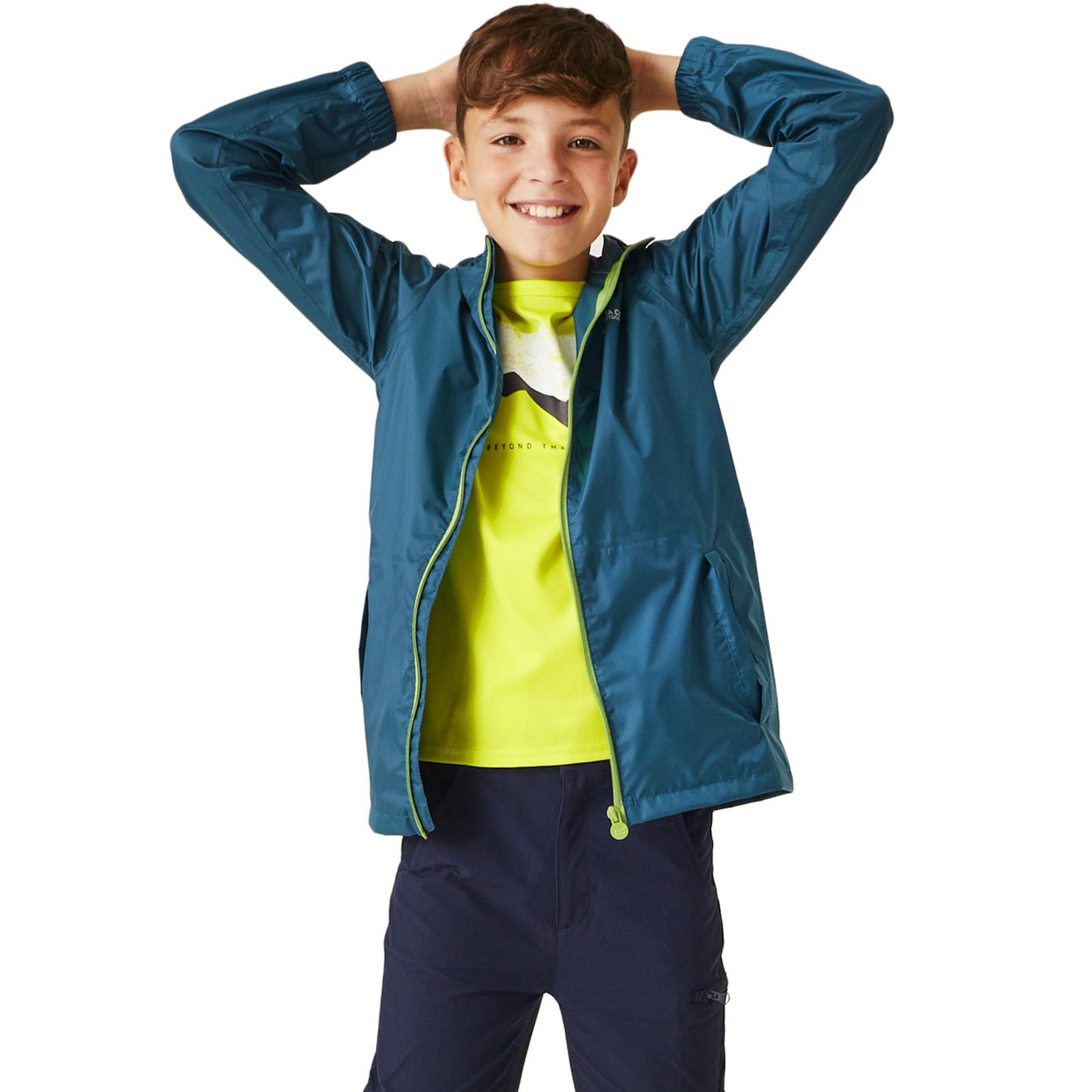 Regatta Mixte Enfant Kid Pk It Jkt Iii Veste Imperméable, Moroccan Blue, 5-6 Ans EU