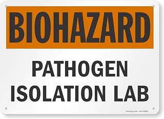 SmartSign “Biohazard - Pathogen Isolation Lab” Sign | 10" x 14" Plastic