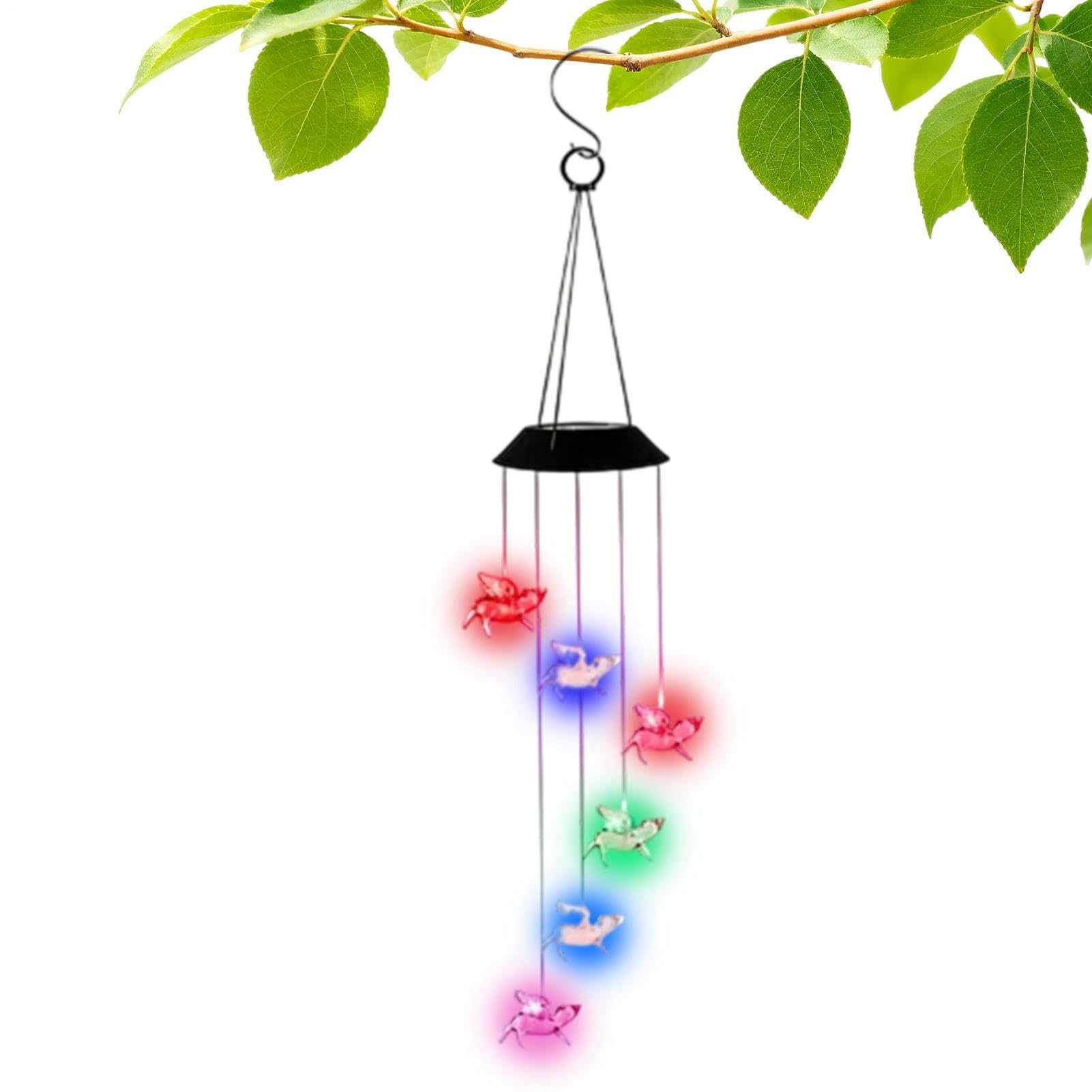 Carillon solaire extérieur suspendu décoratif avec lampes LED pour jardin et maison