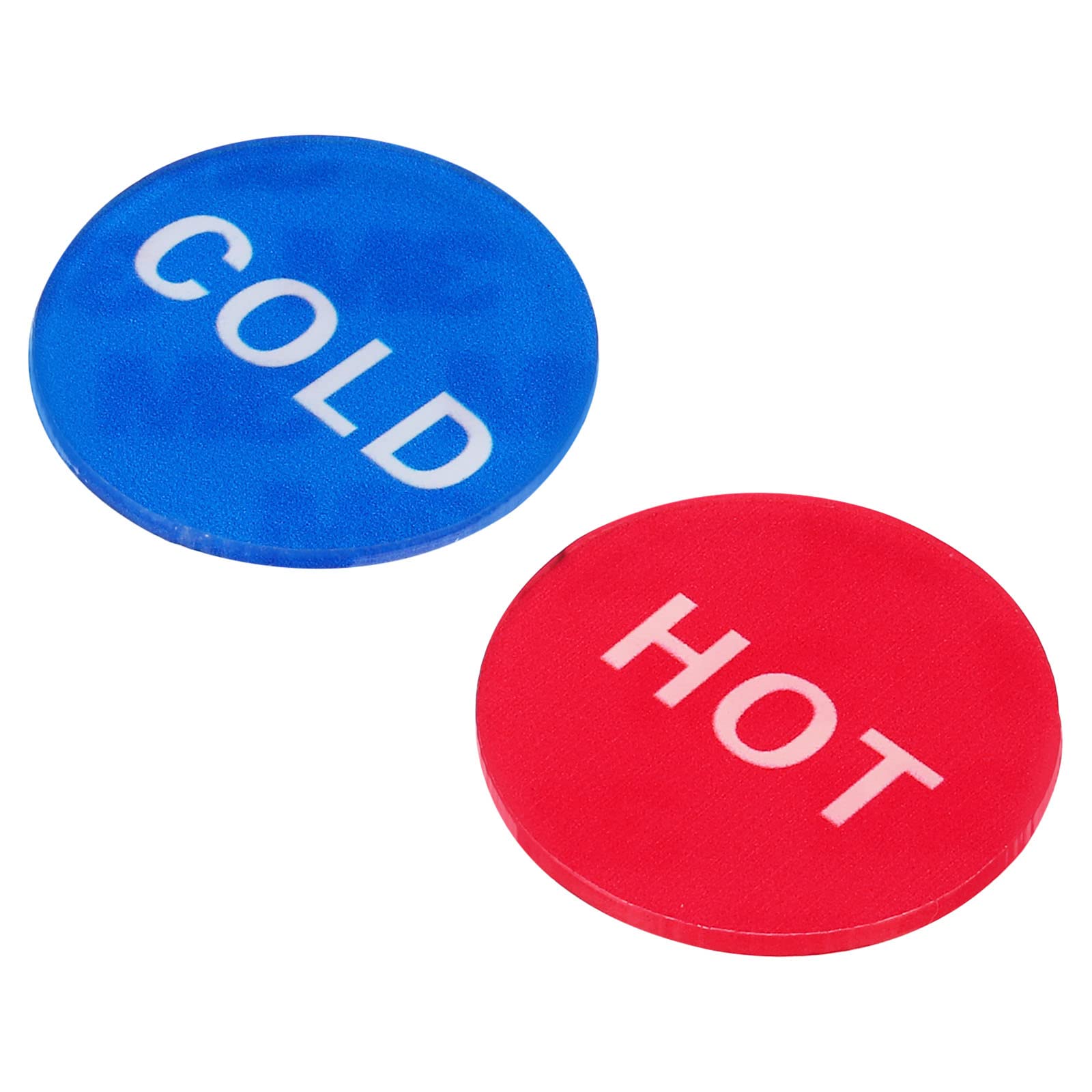 72 Adesivi Acrilici Per Rubinetti – Blu Per Freddo E Rosso Per Caldo, Diametro 10mm, Autoadesivi
