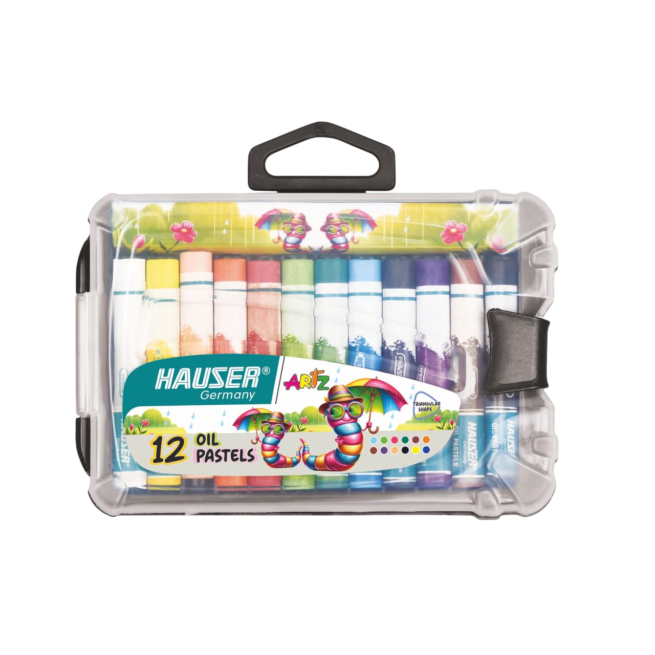 Oil Pastels - Pack of 6 (72 pcs) | 12 Vibrant Shades in a Durable Plastic Box, Smooth & Blendable Colors for Artists, Students, and Hobbyists - Ideal for Drawing, Sketching, and Painting