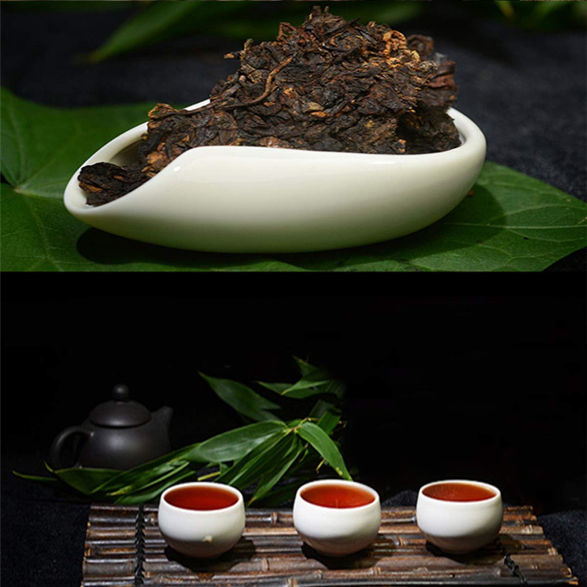 Großer Original Pu-Erh Tee 357g Gekochter Teekuchen Gereifter Tee shu Pu-Erh Schwarzer Tee