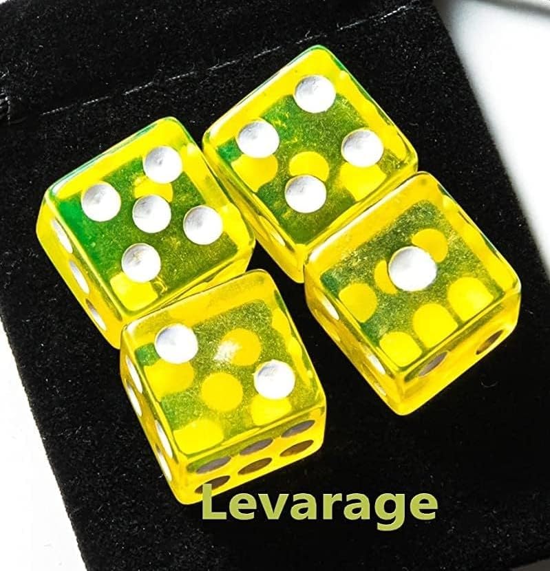 Amazon | Levarage 0027 サイコロ カラフル クリアタイプ イエロー 黄