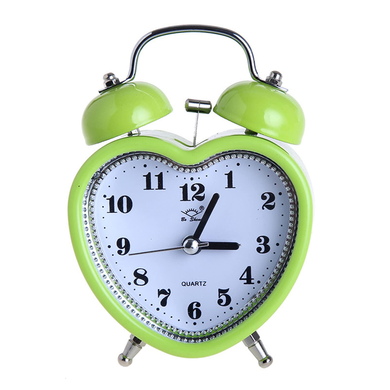 YROHGKPN Heart Shape Alarm Clock Battery Operated with Lighting for Bedroom Bedsides and Desk Home Decorations Clock