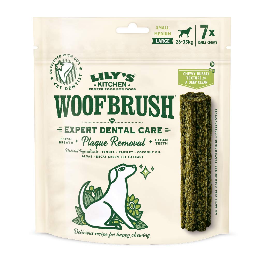 LILY'S KITCHEN Woofbrush Dental Dog Chews Bulk Pack - LARGE
