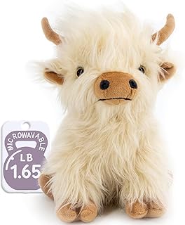 Marysun Microwavable Highland Cow Stuffed Animal - Weighted Stuffed Anim...