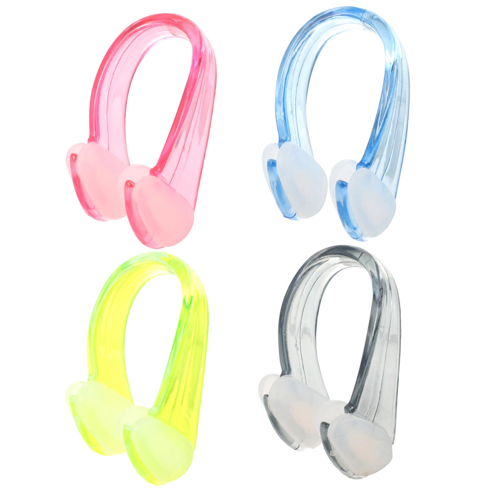 VINTORKY 4Pcs Skid Silicone Nose Clip for Comfortable Swimming Nose Plugs for Adults Portable Swim Supply for Pool Use