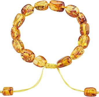 Baltic Amber raw Bracelet Gift Set -100% Certified and Authentic Premium Quality Raw Baltic Amber-True amber stone bead