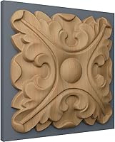 Vista 5 de Ekena Millwork ROS03X03ACAL Acanto Roseta cuadrada, 3 1/2"W x 3 1/2"H x 5/8"P, aliso