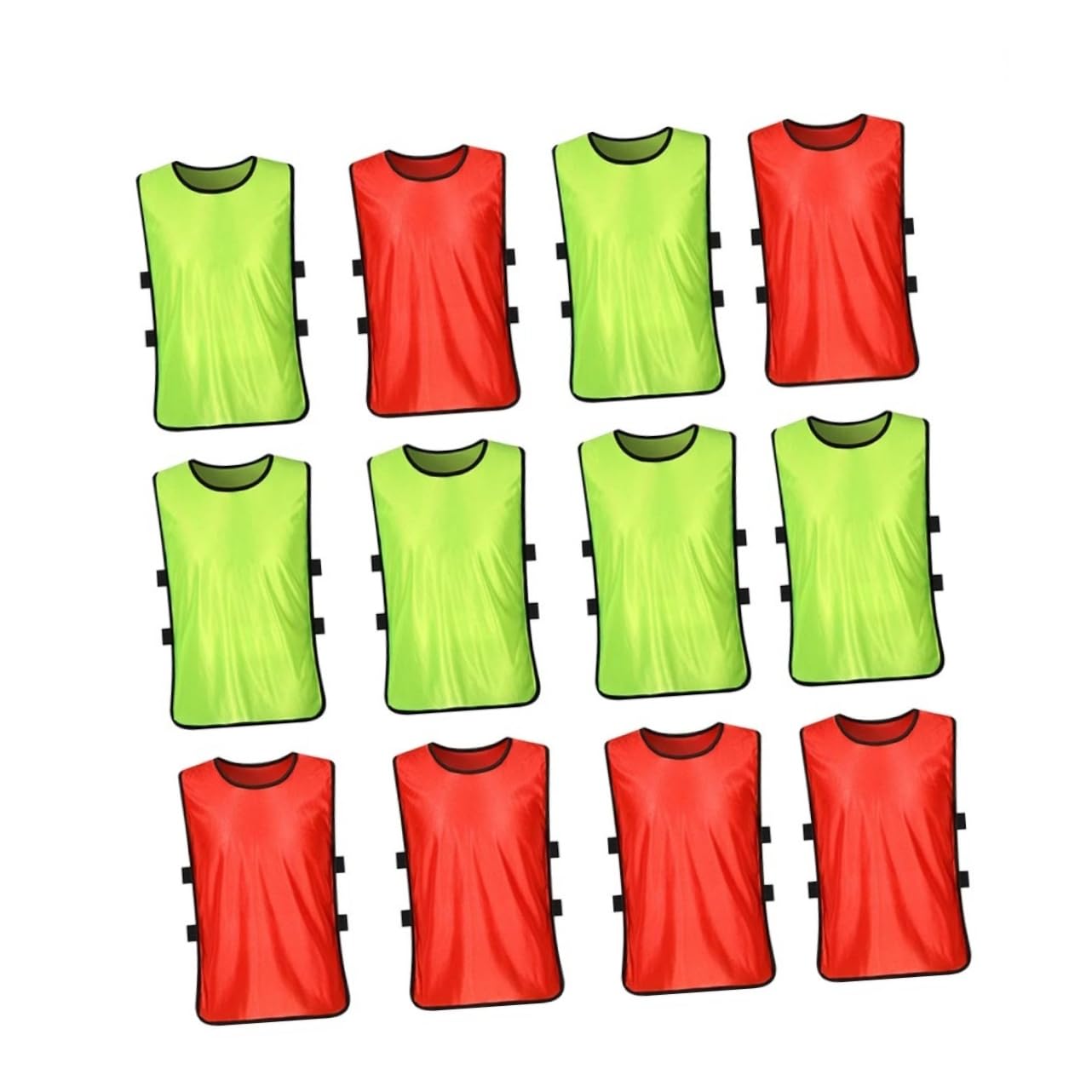 GANAZONO Kinderweste 12 Stück Trainingsleibchen aus Polyester, Mesh