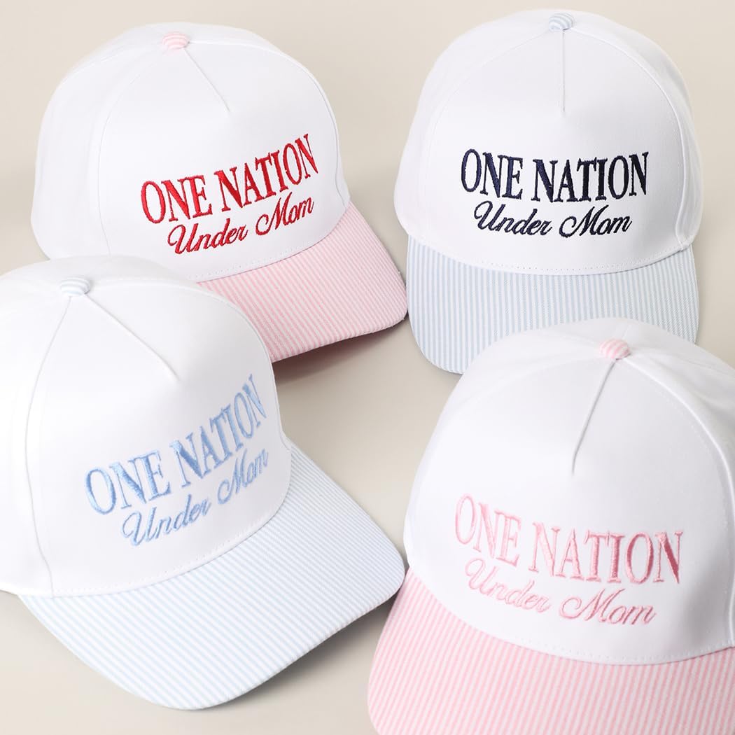 MIRMARU Patriotic America USA Embroidered 5 Panel Cotton Two Tone Trucker Hat for Men and Women.