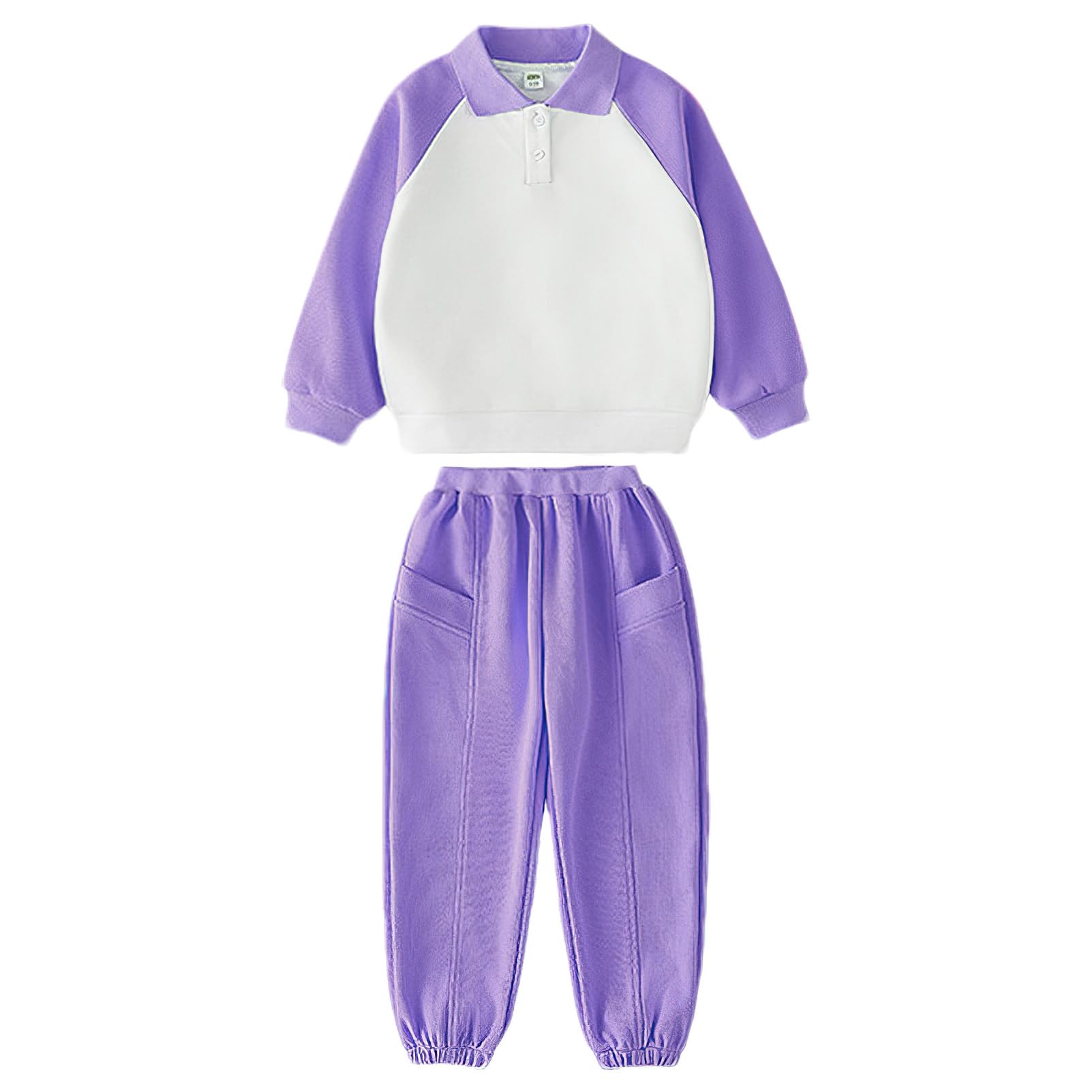 amropi Niño Niña Traje de Sudadera y Pantalones de Chándal Conjunto de Ropa para 2-16 años