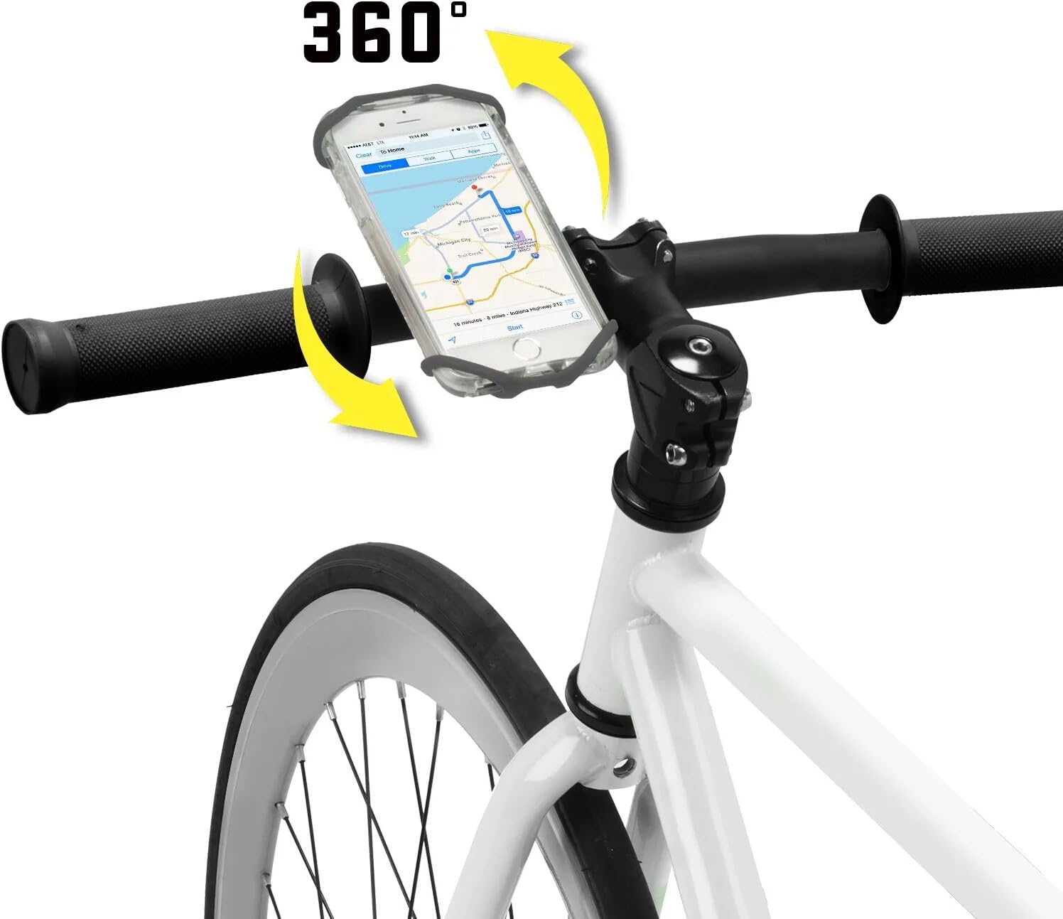 Nite Ize Wraptor, Rotating Smartphone Bar Mount, Grey