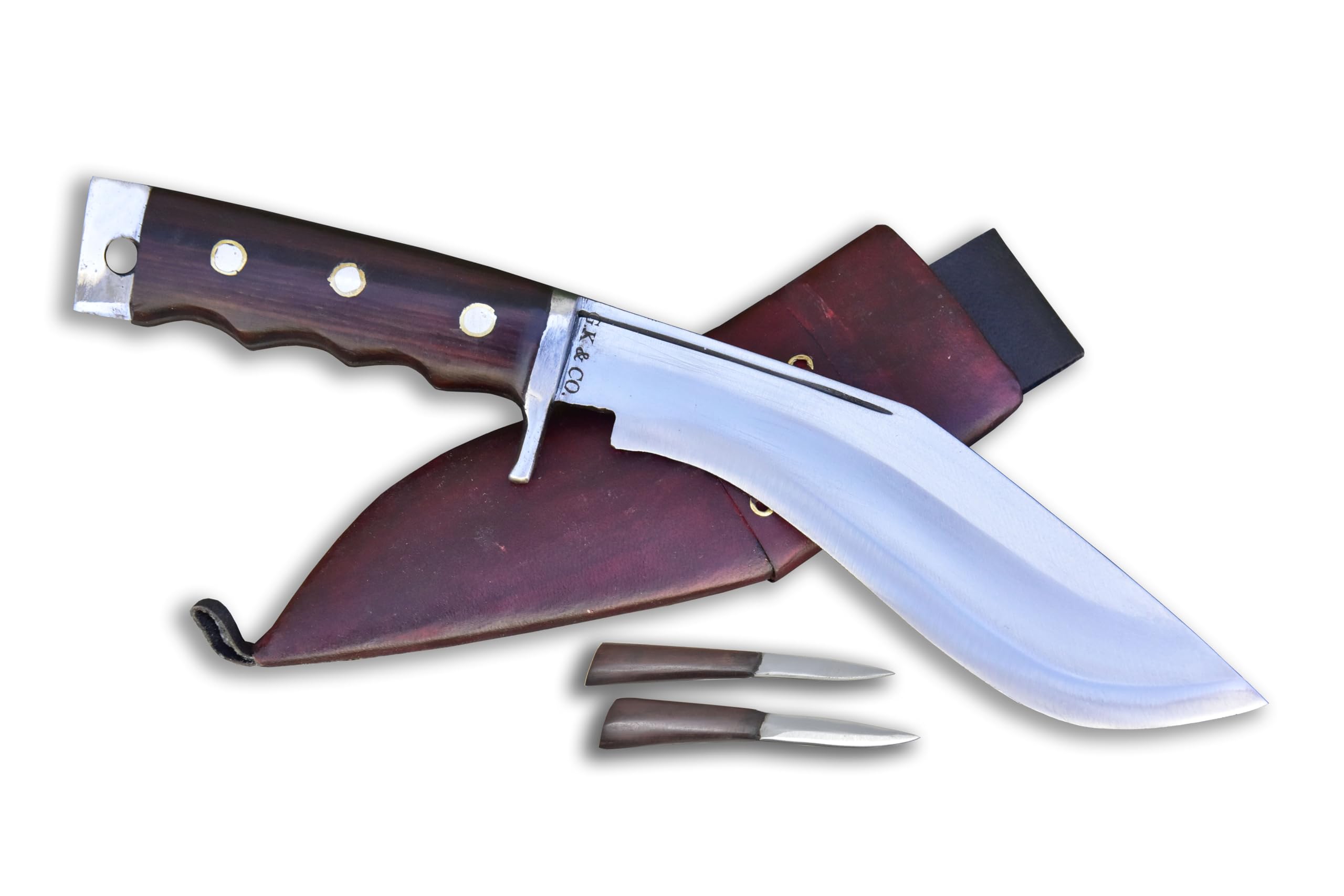 Genuine - 6" AEOF Afghan Official Issued Genuine Kukri/Khukuri Knives Blocker Handle Red Sheath GK&CO.Kukri In Nepal