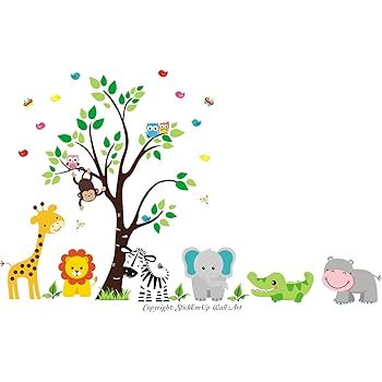 jungle wall decals nursery