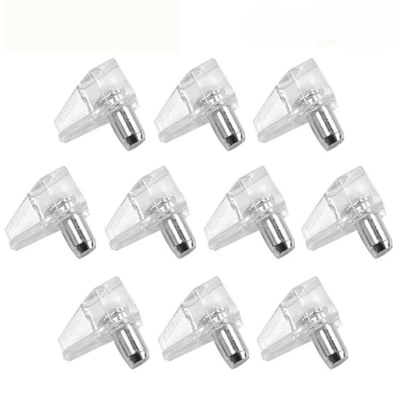 Qvorlth One Color 500Pcs Transparent Shelf Pegs Metal Support Pins For Cabinet Wardrobe Closet