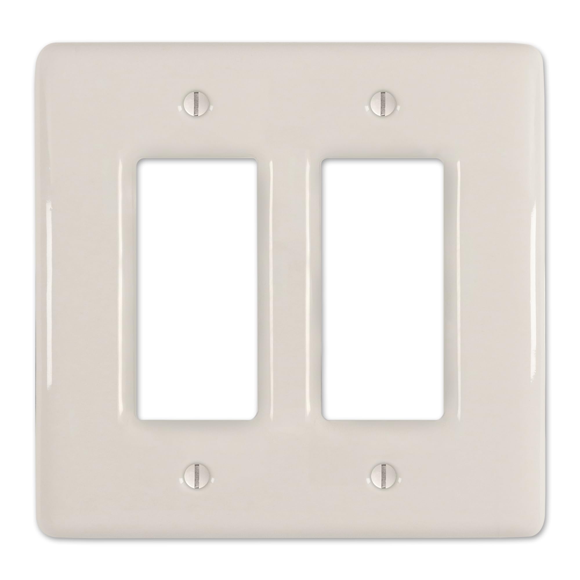 Plaque murale en céramique Amerelle Metro biscuit double bascule